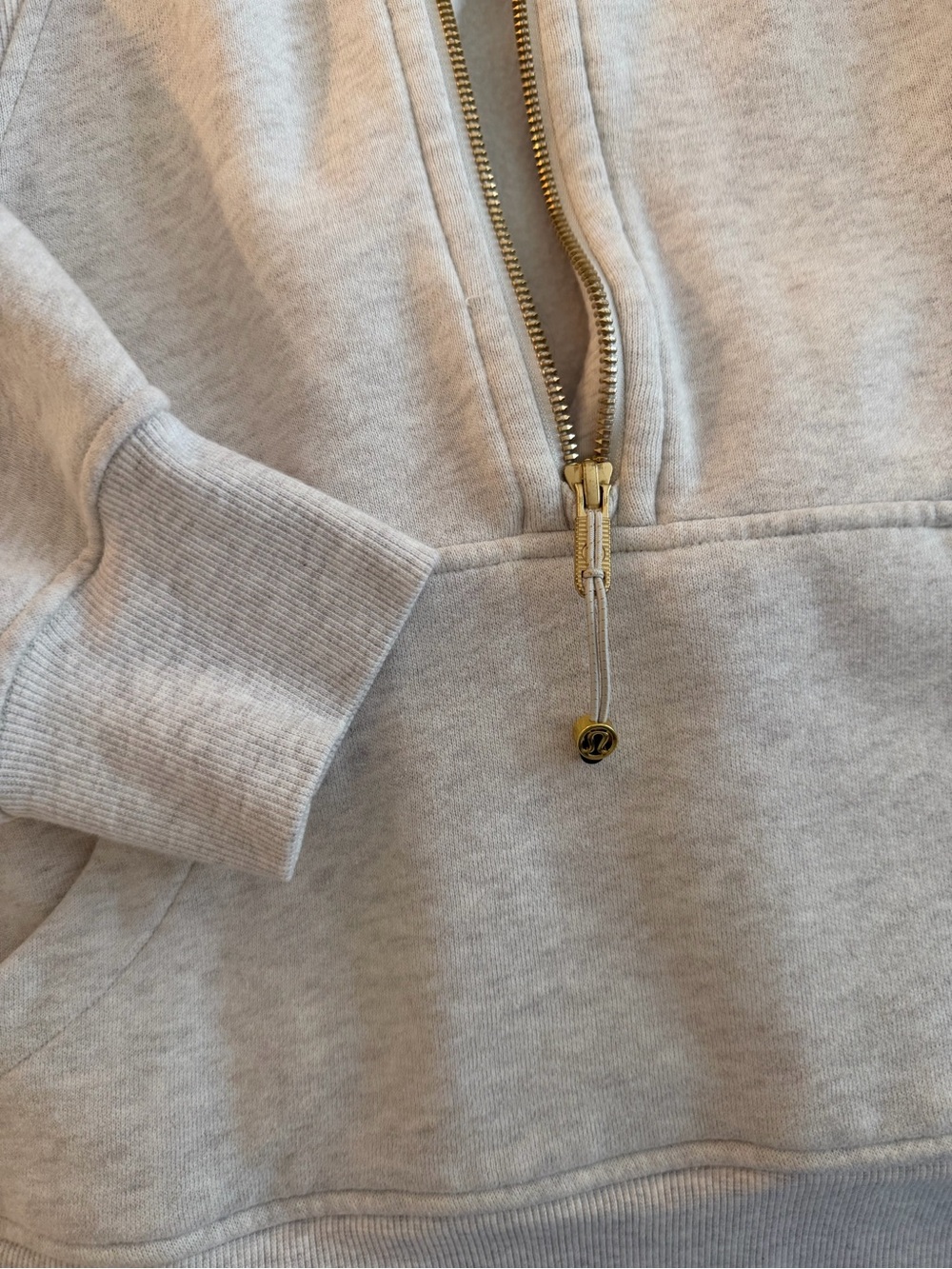 lululemon athletica Light Gray Half-Zip Pullover Sweatshirt